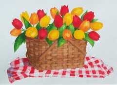 Watercolor 'picnicbasket'